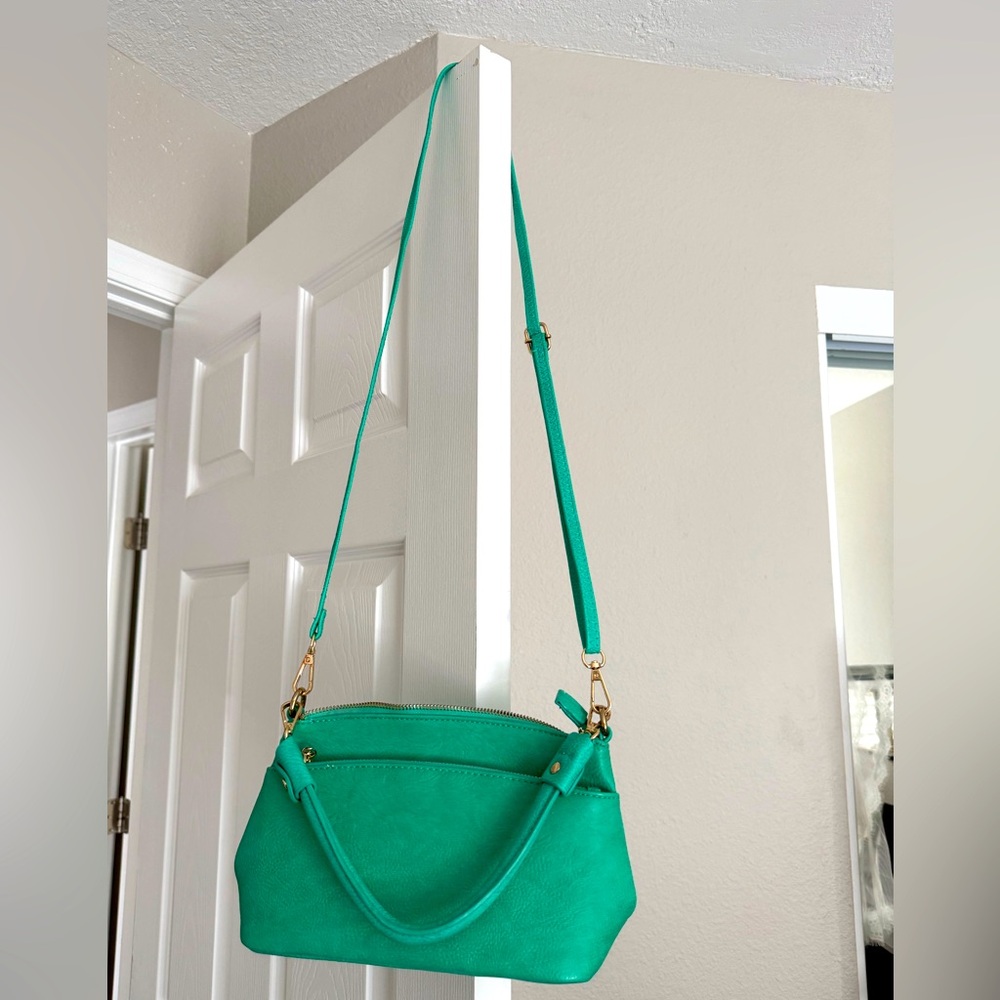 Charming teal over the shoulder bag